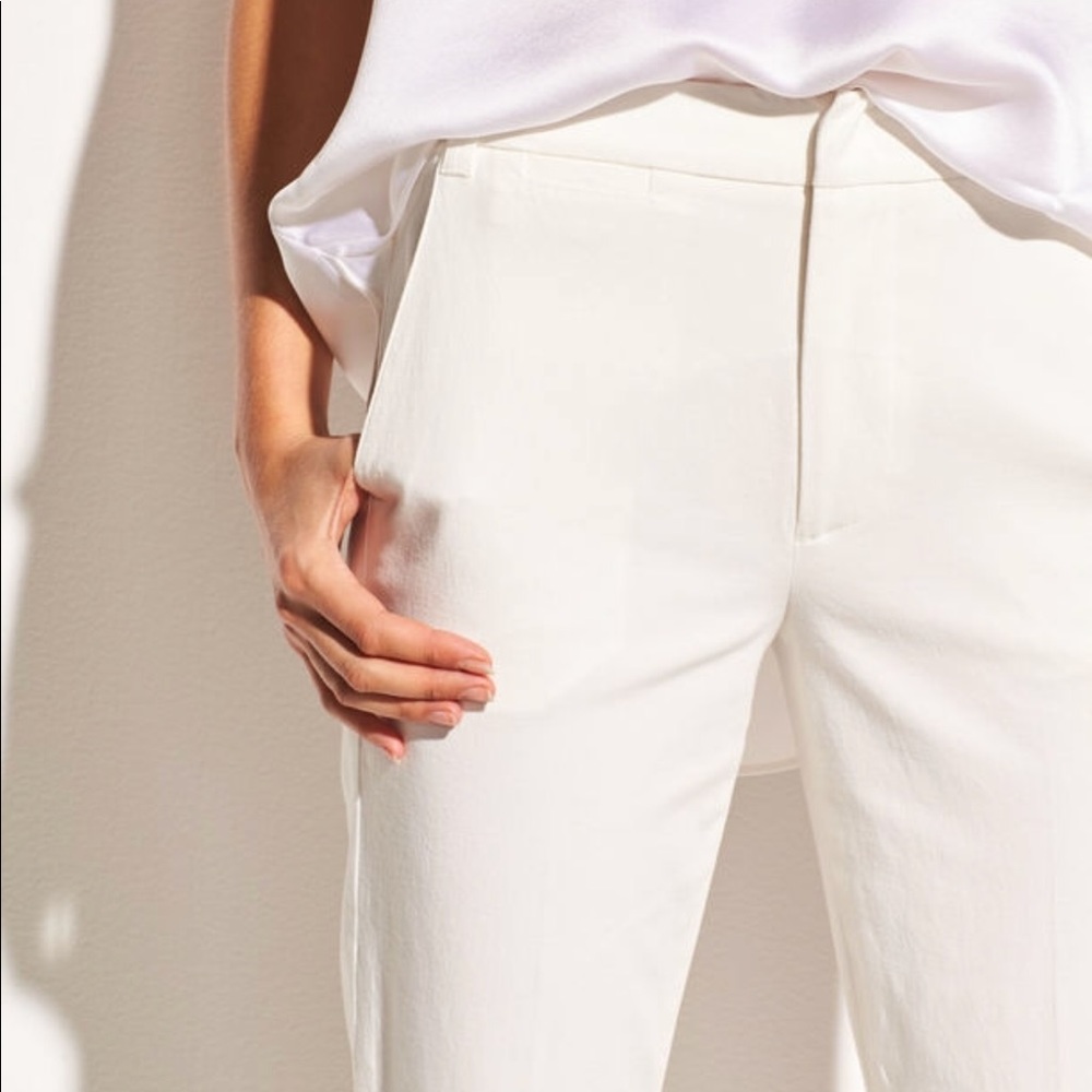 Vince Coin Pocket Chino in White. Size 2